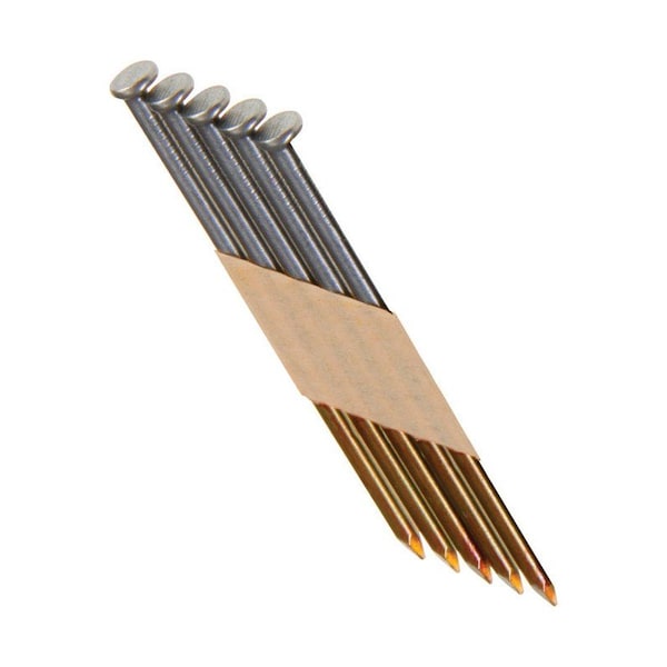 Collated Framing Nail, Steel, Galvanized Finish, 12 ga